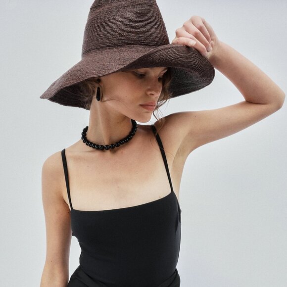 Janessa Leone Colette Hat in Chocolate main image 5